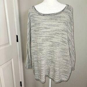Massimo Dutti Women's Heather Gray Dolman Sleeve Sweater Size Large